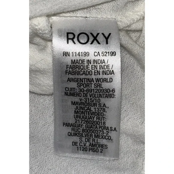 Roxy Halter Swing‎ Dress Cover Up Women SZ M Ivory Pockets Crochet Boho Hippie - Picture 11 of 13